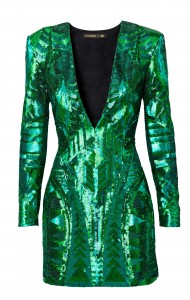 Balmain-x-HM-Green-Sequined-Dress