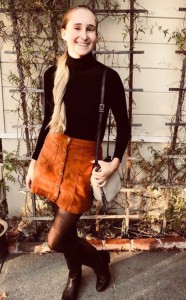 Style Director Jessica Dougherty (@JessDress) rocks her favorite fall outfit with a new skirt she just got from Urban Outfitters!