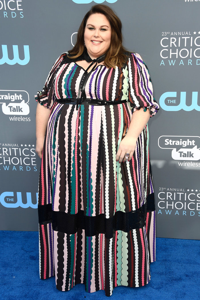 SANTA MONICA, CA - JANUARY 11:  Actor Chrissy Metz attends The 23rd Annual Critics' Choice Awards  at Barker Hangar on January 11, 2018 in Santa Monica, California.  (Photo by Frazer Harrison/Getty Images)