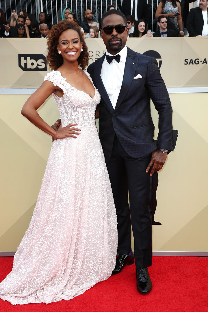 LOS ANGELES, CA - JANUARY 21: Actors Ryan Michelle Bathe (L) and Sterling K. Brown attend the 24th Annual Screen Actors Guild Awards at The Shrine Auditorium on January 21, 2018 in Los Angeles, California. 27522_017  (Photo by Frederick M. Brown/Getty Images)