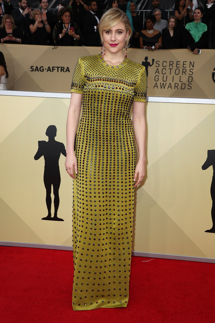 LOS ANGELES, CA - JANUARY 21:  Actor/director Greta Gerwig attends the 24th Annual Screen Actors Guild Awards at The Shrine Auditorium on January 21, 2018 in Los Angeles, California. 27522_017  (Photo by Frederick M. Brown/Getty Images)